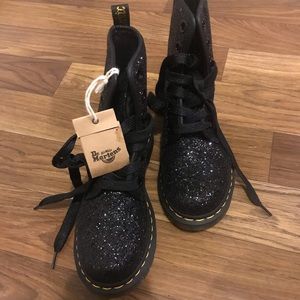 NWT glitter black dr martens!